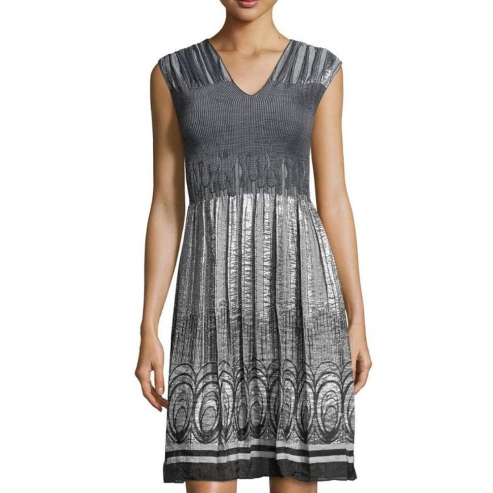 NWT Max Studio Silver Stretchy cocktail dress Sz S